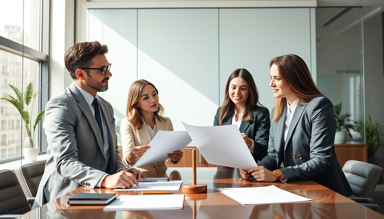 Business agreement signing